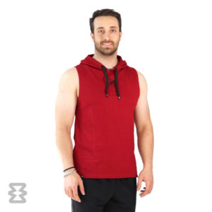 تاپ مردانه پولانو مدل کلاهدار چاکدار نخ پنبه