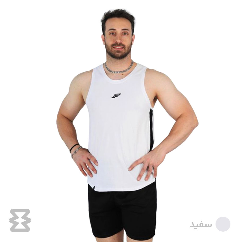 تاپ مردانه پولانو مدل بغل تکه دار نخ پنبه