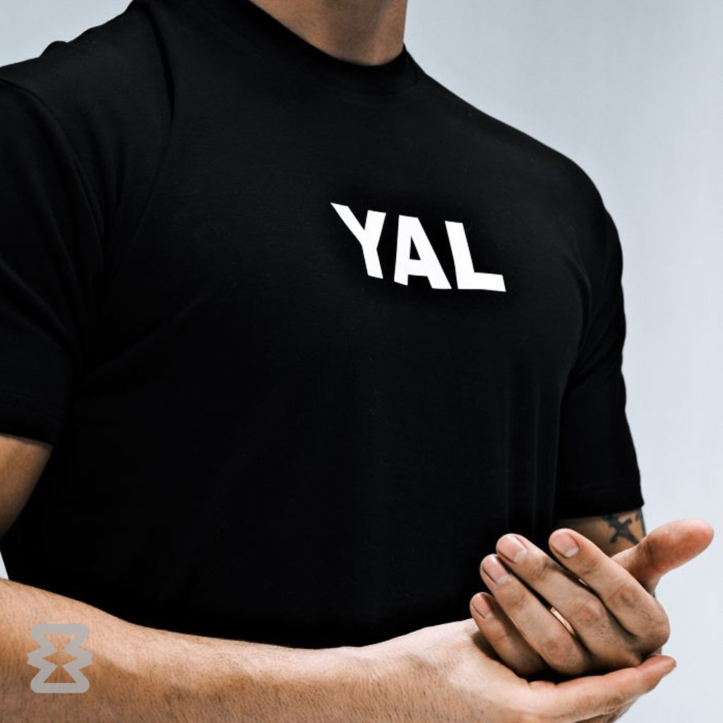 تیشرت یل مدل بیسیک با نوشته بزرگ یل