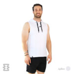 تاپ مردانه پولانو مدل کلاهدار چاکدار نخ پنبه