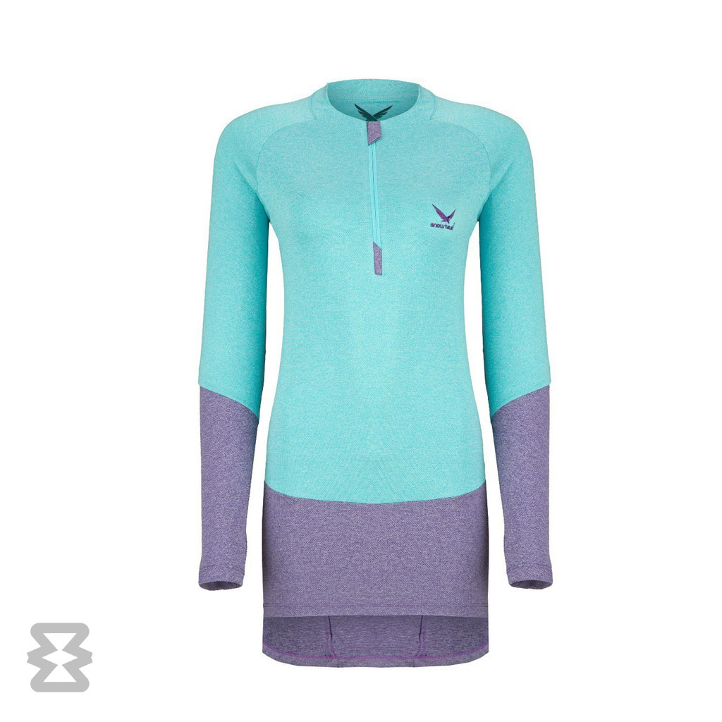 تیشرت زنانه آستین بلند نیم زیپ فینگر دار اسنوهاک کد SN-C2141