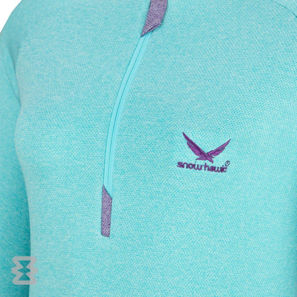 تیشرت زنانه آستین بلند نیم زیپ فینگر دار اسنوهاک کد SN-C2141