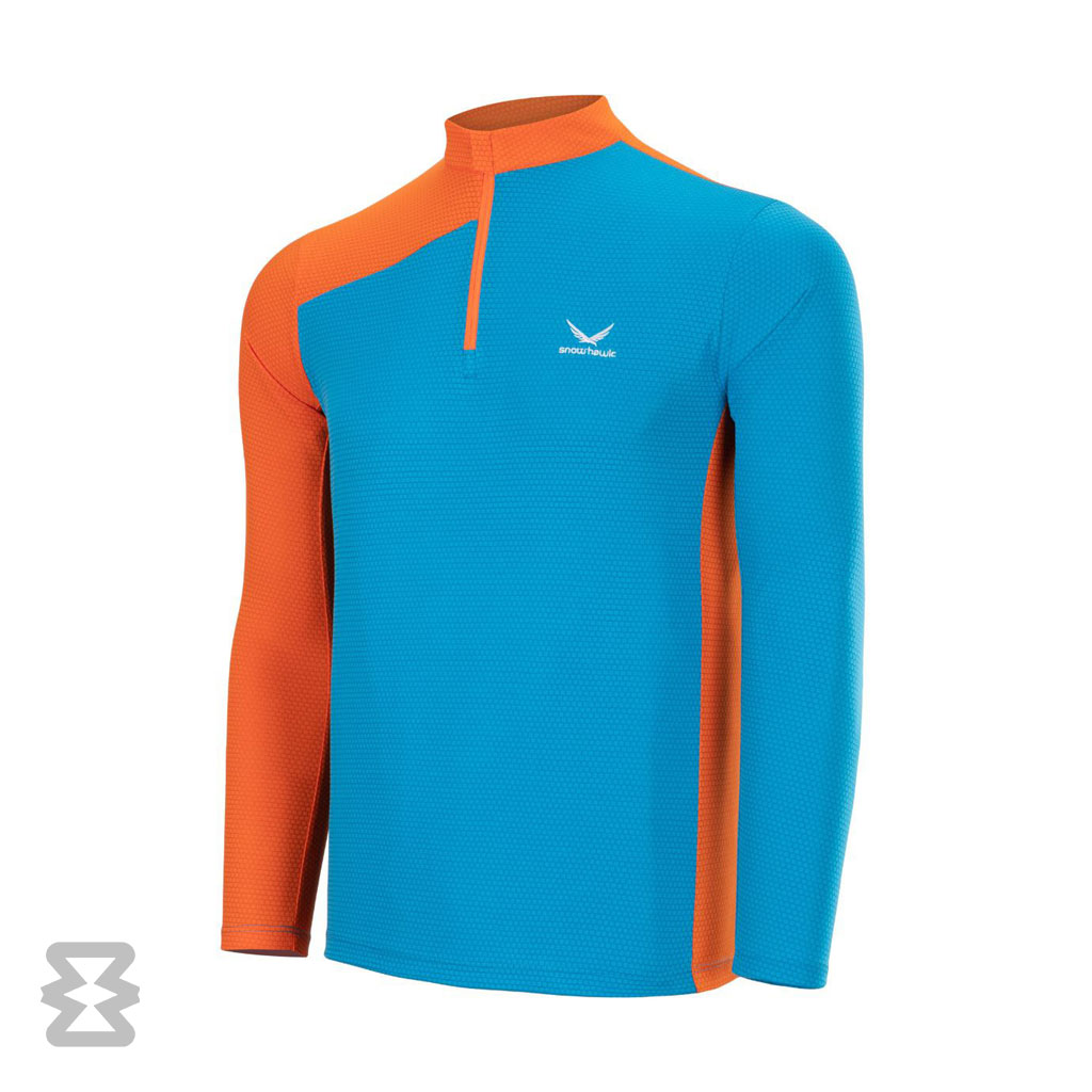 تیشرت نیم زیپ آستین بلند مردانه اسنوهاک کد SN-C2120