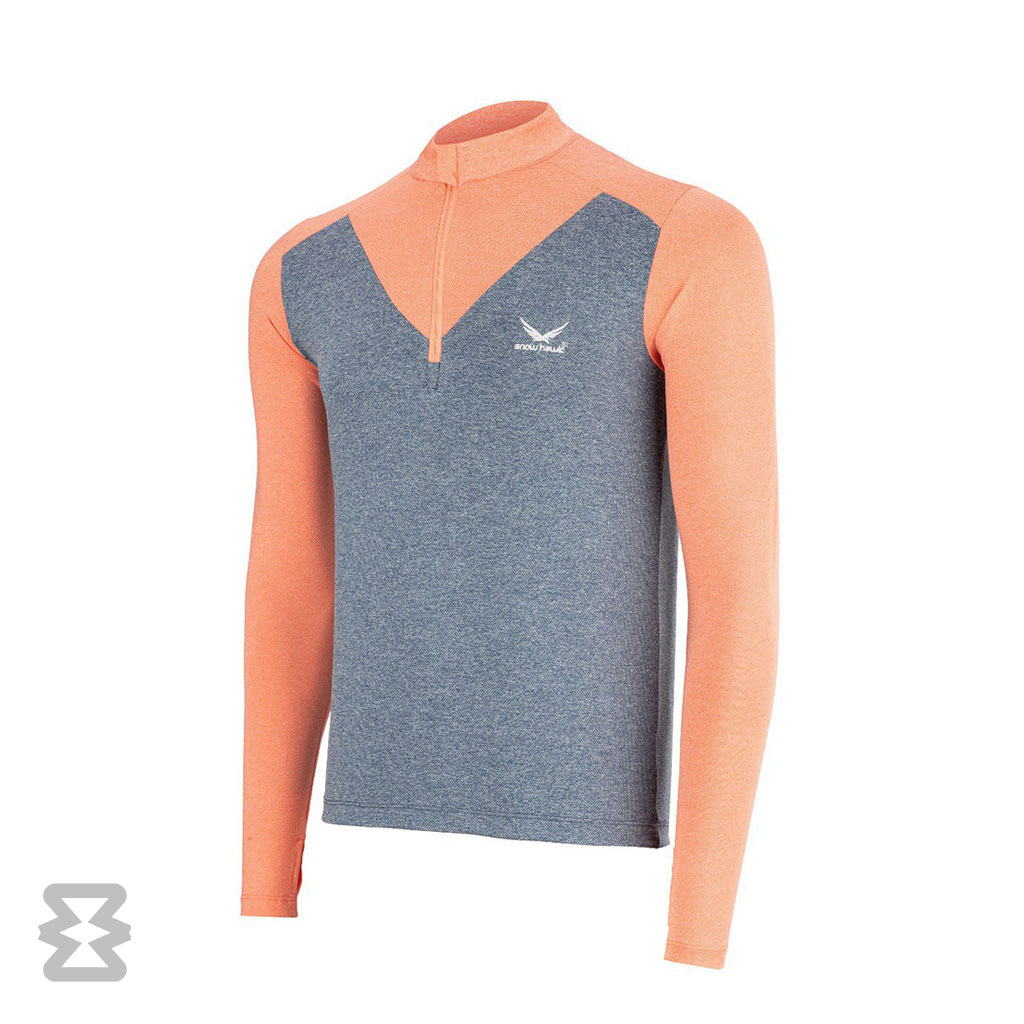 تیشرت آستین بلند نیم زیپ فینگر دار اسنوهاک کد SN-C2140