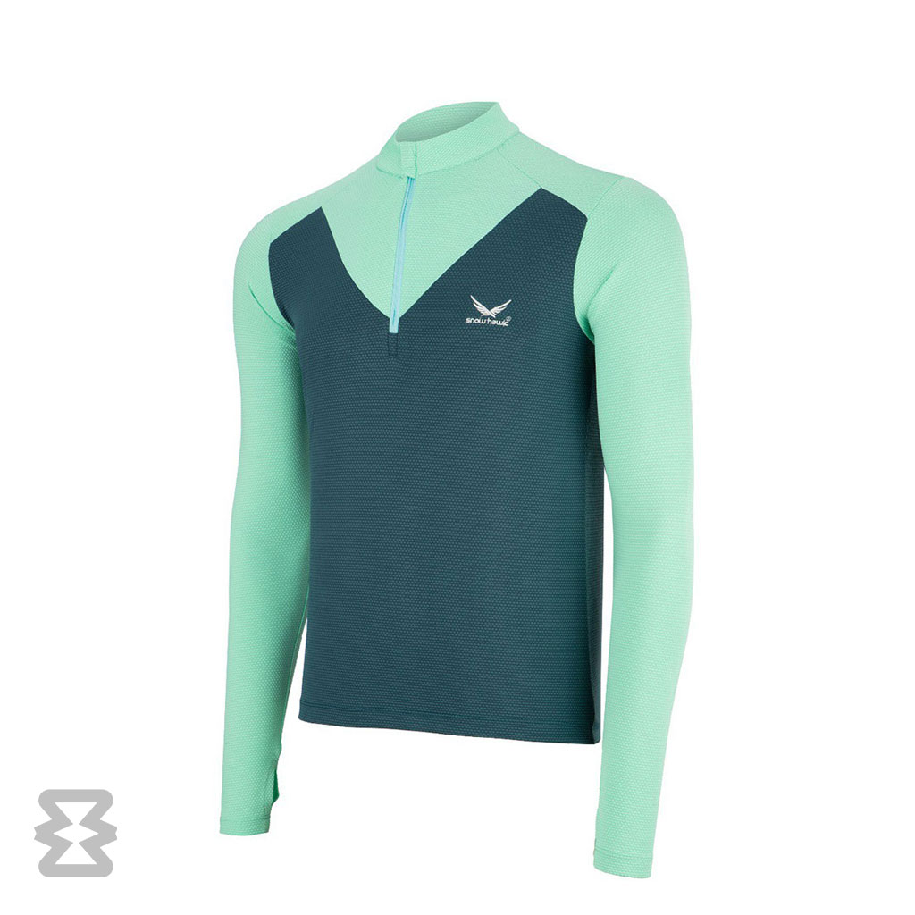 تیشرت آستین بلند نیم زیپ فینگر دار اسنوهاک کد SN-C2140