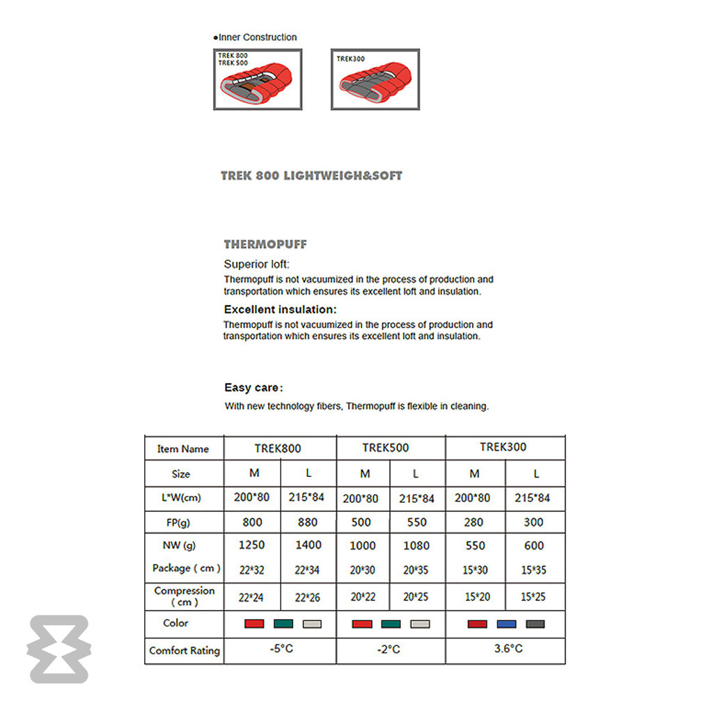 کیسه خواب پر کایلاس مدل TREK 800