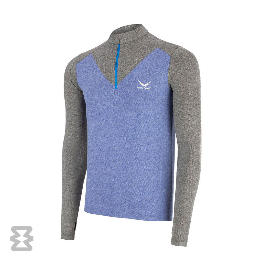 تیشرت آستین بلند نیم زیپ فینگر دار اسنوهاک کد SN-C2140