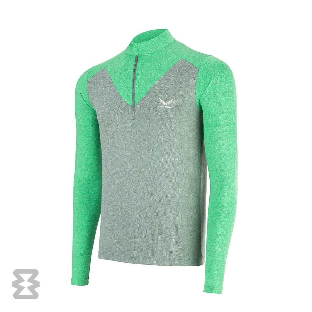 تیشرت آستین بلند نیم زیپ فینگر دار اسنوهاک کد SN-C2140