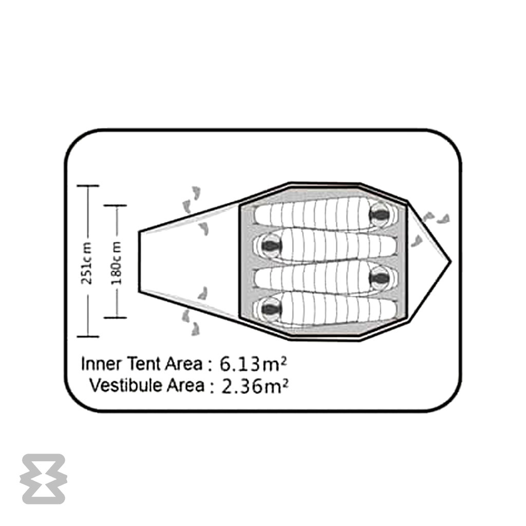 چادر دو‌پوش 4-5 نفره کایلاس مدل X4II Alpine