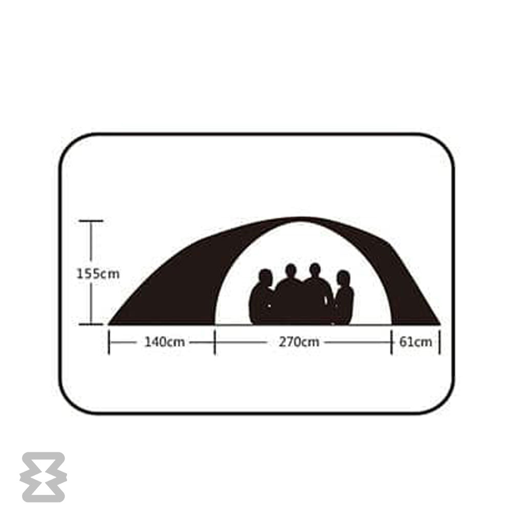 چادر دو‌پوش 4-5 نفره کایلاس مدل X4II Alpine