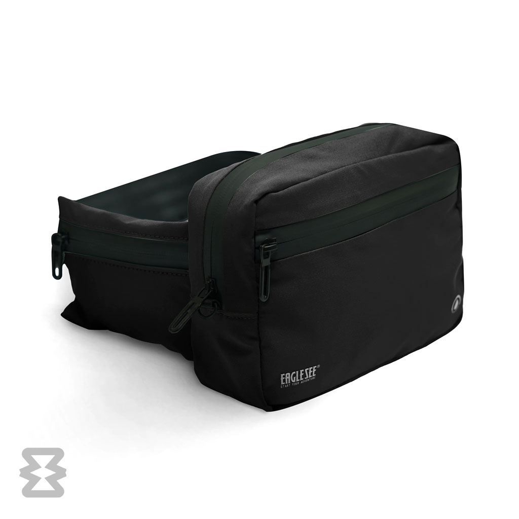 کیف کمری ایگل سی مدل Black Fanny Pack2 Medium + Dust Bag