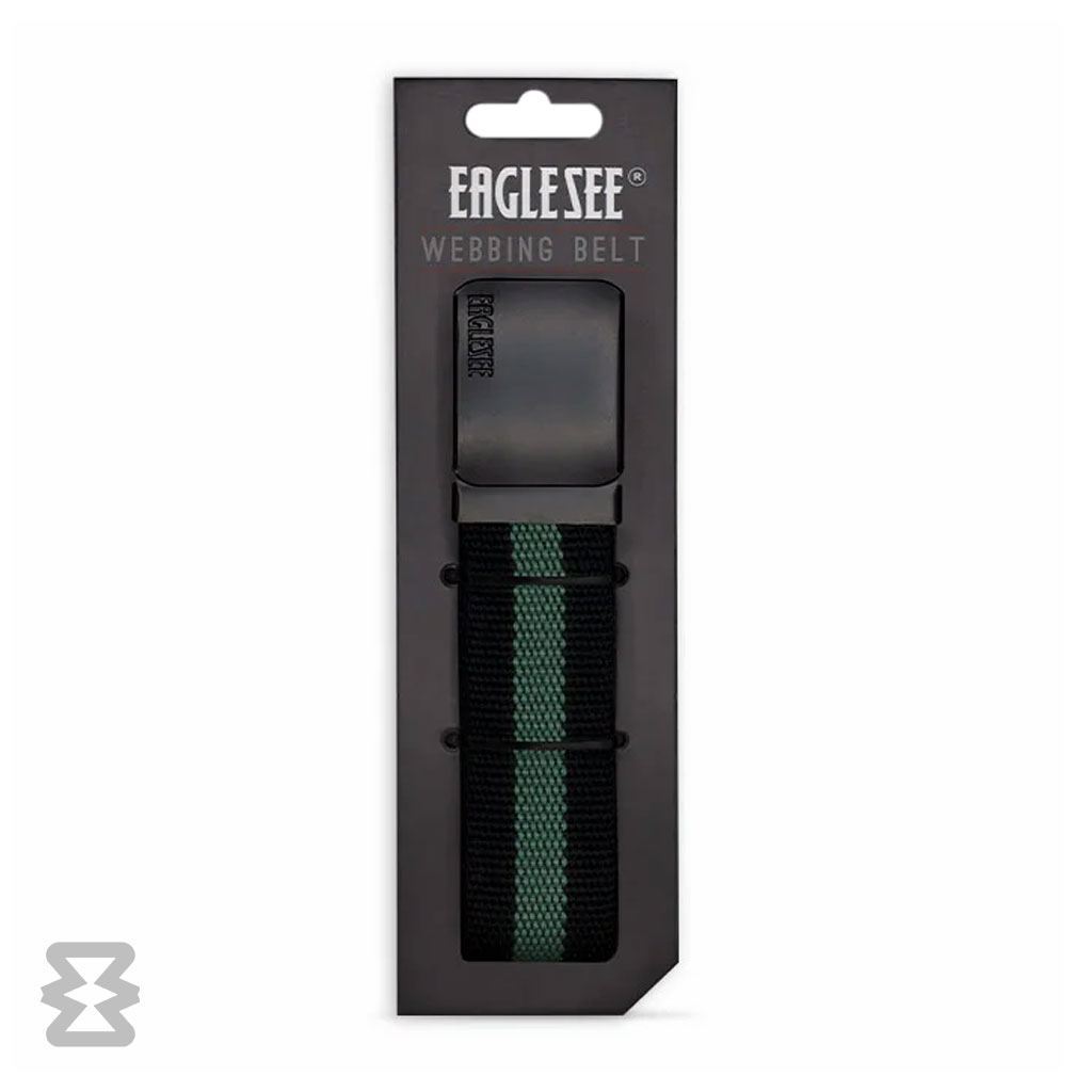 کمربند ایگل سی مدل خط‌دار مشکی–سبز
