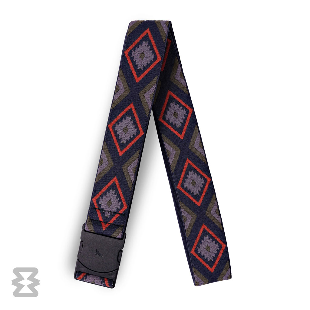 کمربند استاندارد ایگل سی مدل کشبافت ادونچر طرح قبیله‌ای قرمز آبی تیره