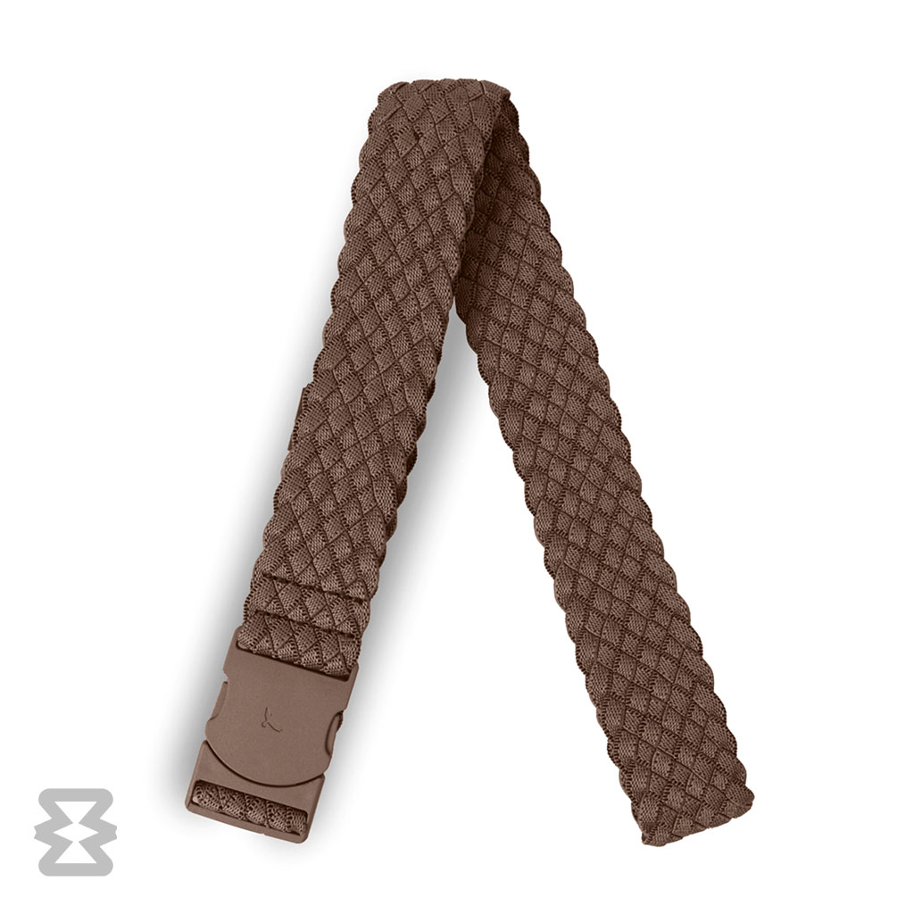 کمربند اسلیم ایگل سی مدل کشبافت بافت‌دار قهوه‌ای