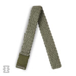 کمربند اسلیم ایگل سی مدل کشبافت بافت‌دار سبز زیتونی