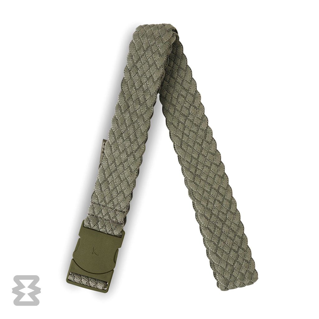 کمربند اسلیم ایگل سی مدل کشبافت بافت‌دار سبز زیتونی