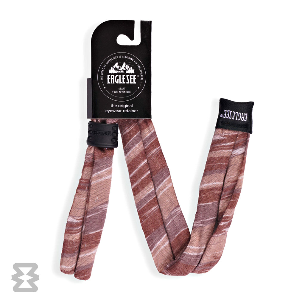 بند عینک ایگل سی مدل کتان طرح راه‌راه قهوه‌ای