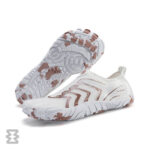 کفش آبی زنانه Plankzone مدل Reghez رنگ سفید قهوه ای