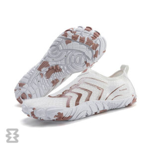 کفش آبی زنانه Plankzone مدل Reghez رنگ سفید قهوه ای