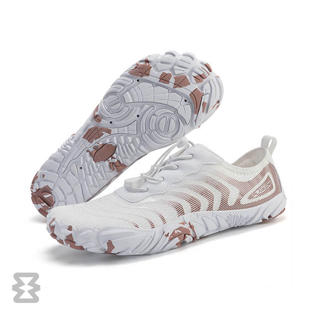 کفش آبی زنانه Plankzone مدل Atlas رنگ سفید قهوه ای