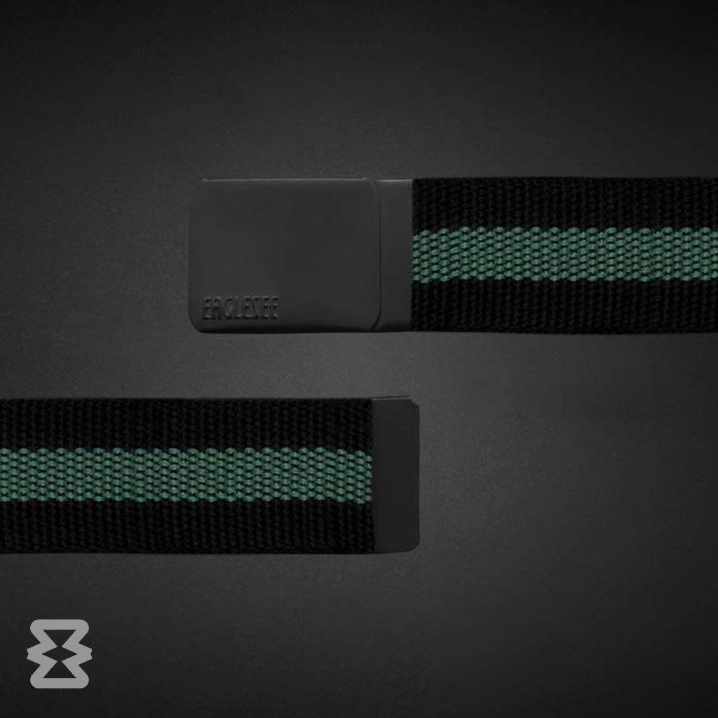 کمربند ایگل سی مدل خط‌دار مشکی–سبز