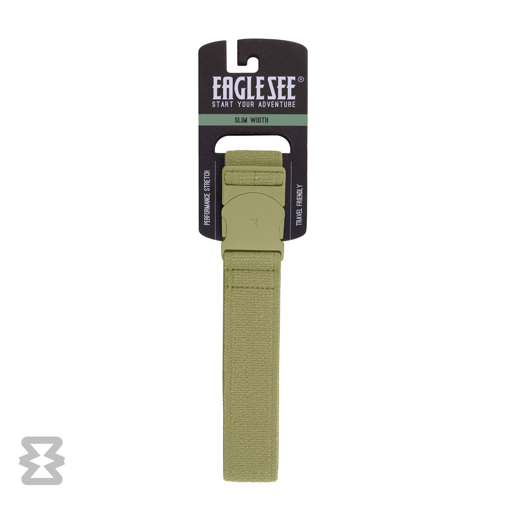 کمربند اسلیم ایگل سی مدل کشبافت ساده سبز زیتونی