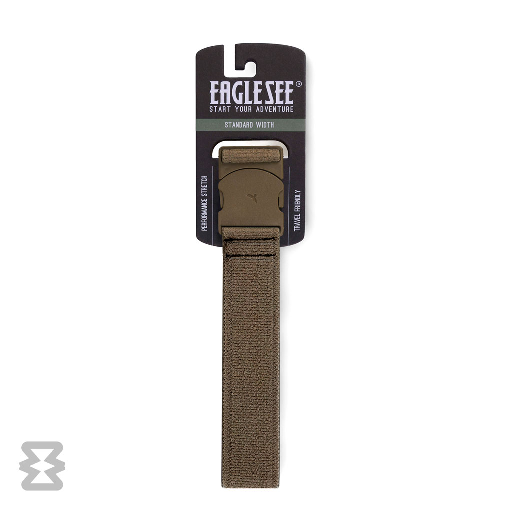 کمربند استاندارد ایگل سی مدل کشبافت ساده قهوه‌ای