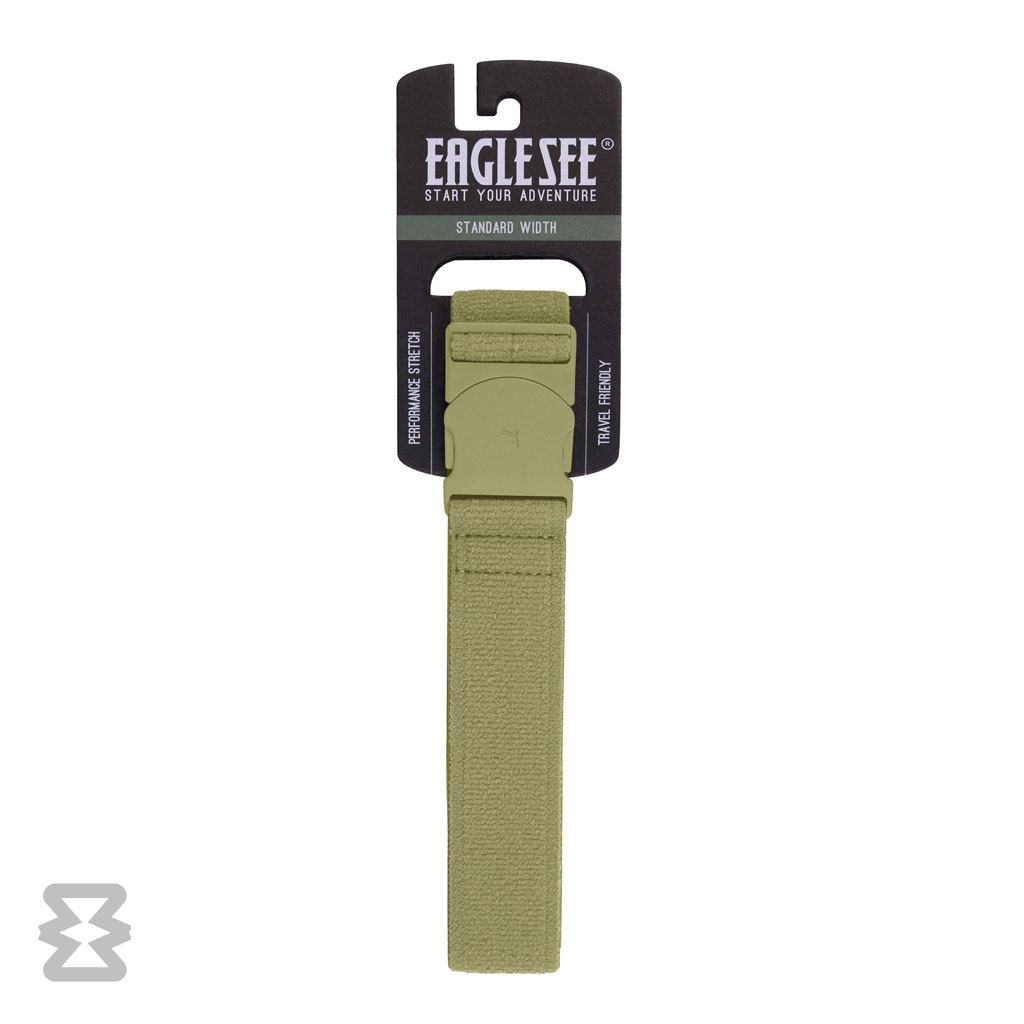 کمربند استاندارد ایگل سی مدل کشبافت ساده سبز زیتونی
