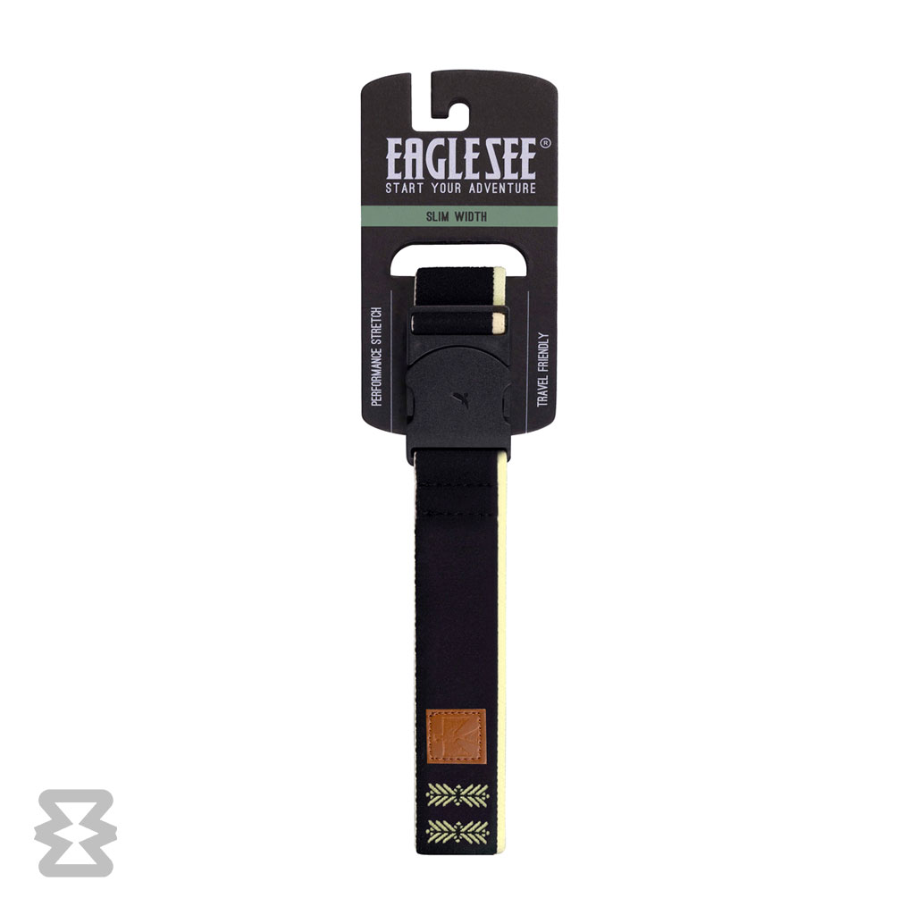 کمربند اسلیم ایگل سی مدل کشبافت ادونچر طرح عقاب مشکی