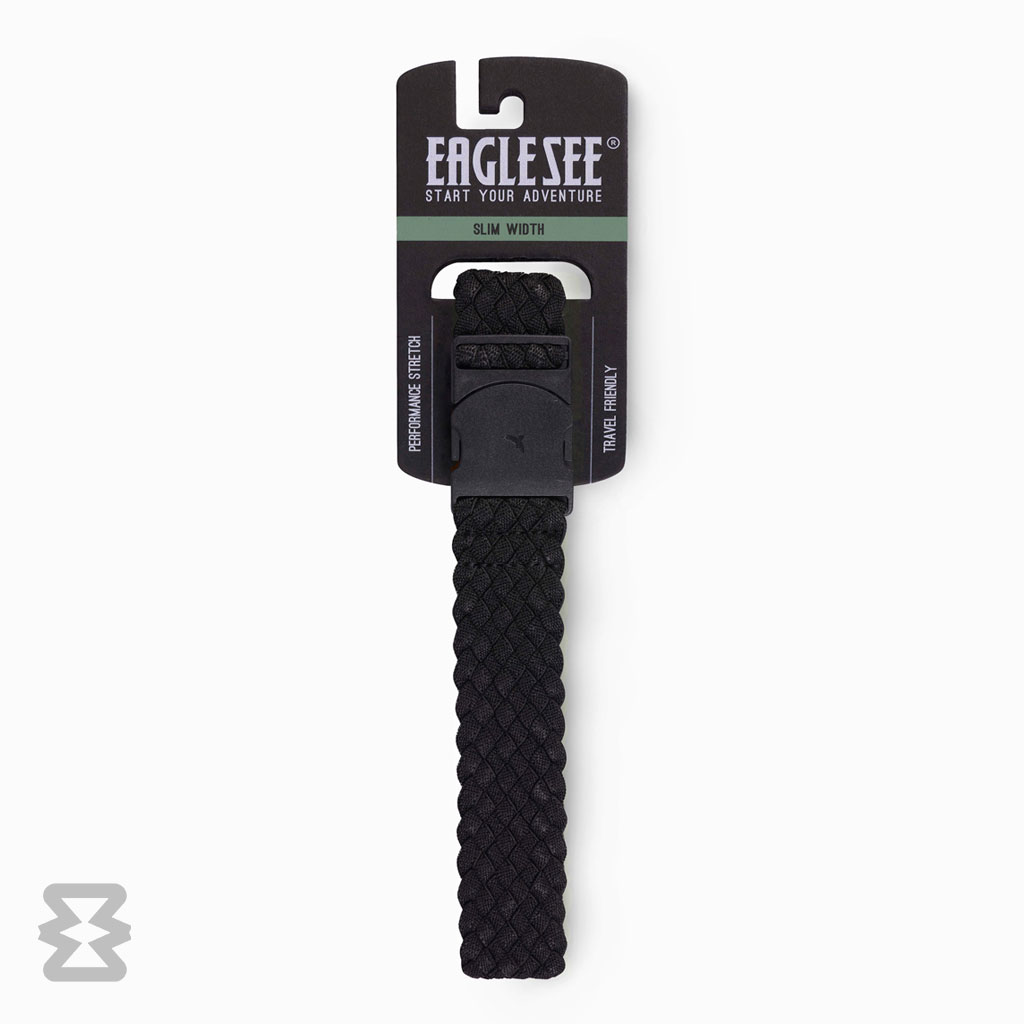 کمربند اسلیم ایگل سی مدل کشبافت بافت‌دار مشکی