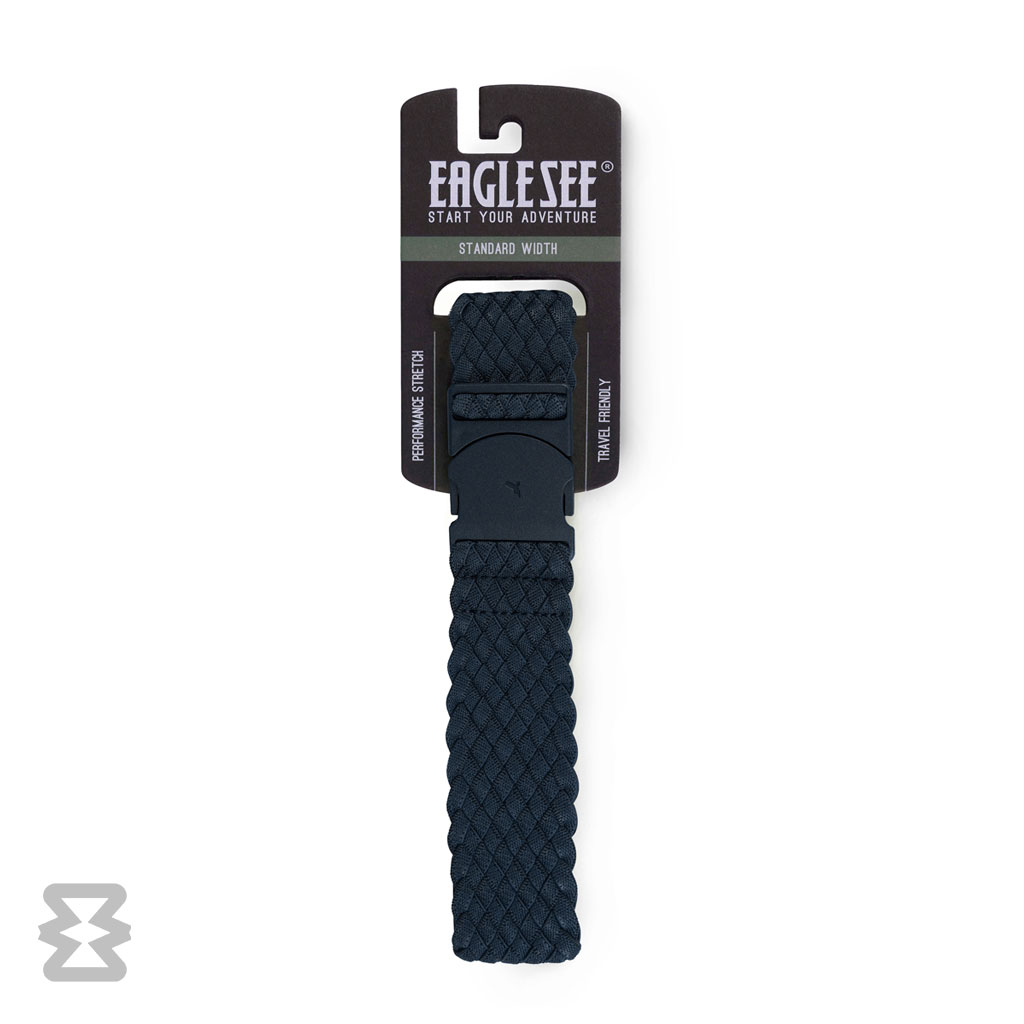 کمربند استاندارد ایگل سی مدل کشبافت بافت‌دار سرمه‌ای