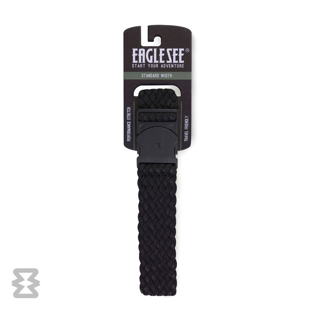 کمربند استاندارد ایگل سی مدل کشبافت بافت‌دار مشکی