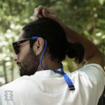 بند عینک ایگل سی مدل کتان ساده آبی