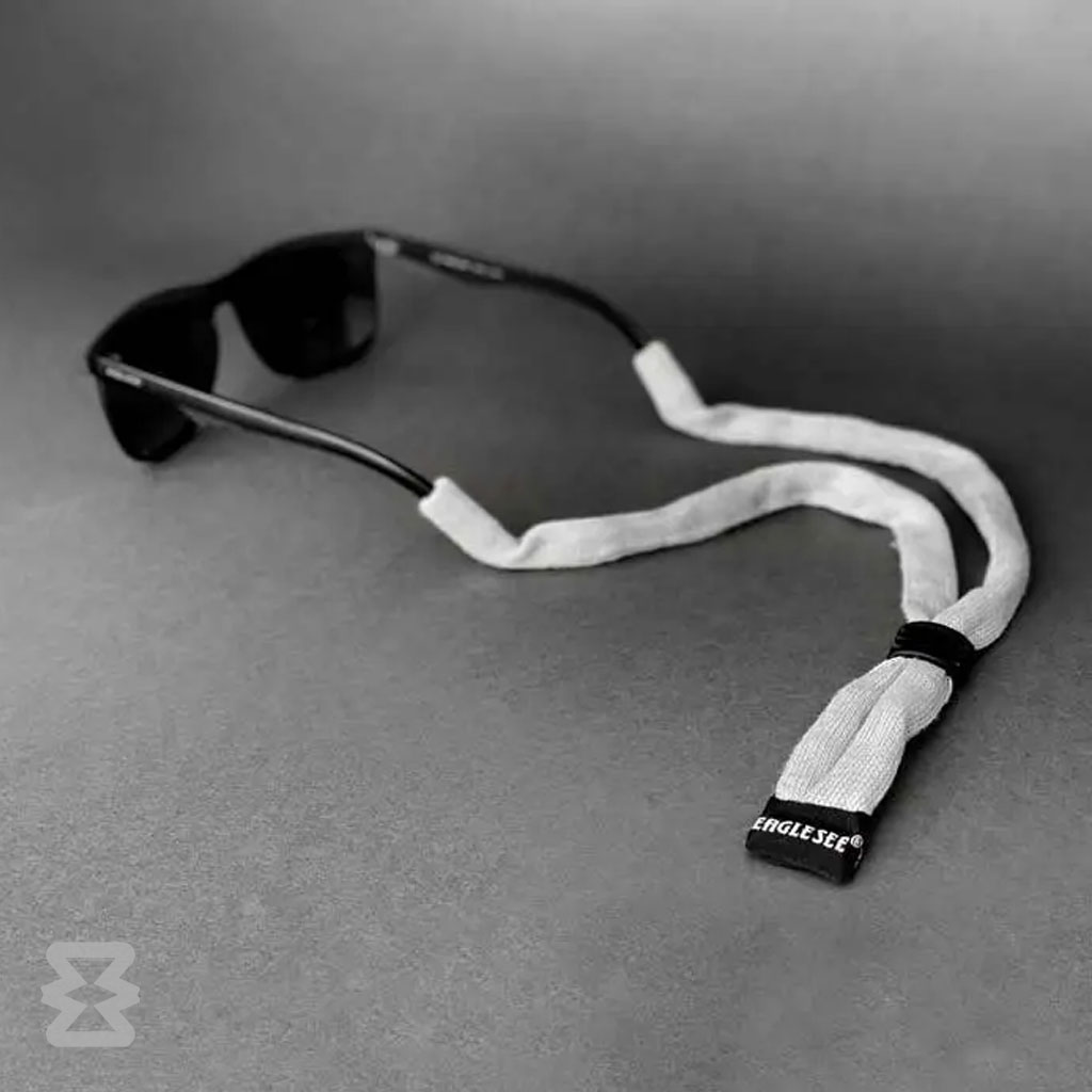 بند عینک ایگل سی مدل کتان ساده طوسی روشن