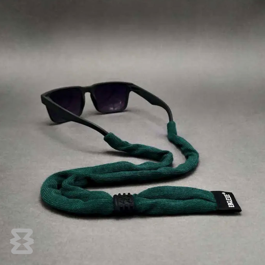 بند عینک ایگل سی مدل کتان ساده سبز تیره