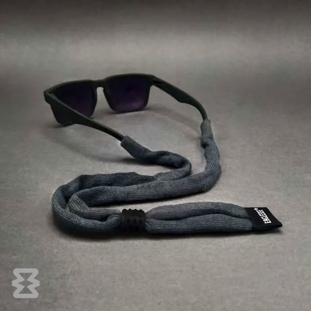 بند عینک ایگل سی مدل کتان ساده طوسی تیره