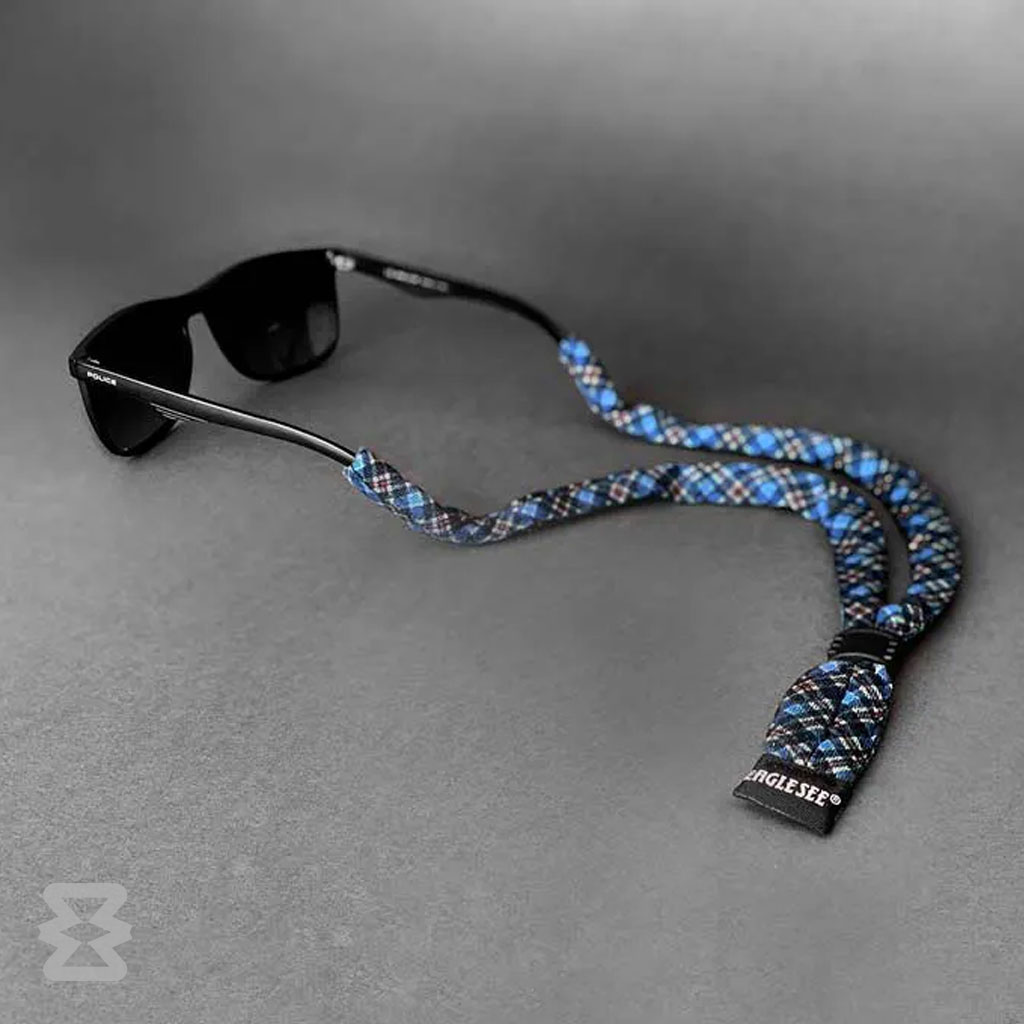 بند عینک ایگل سی مدل تارتان سرمه‌ای