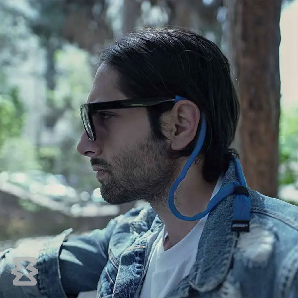 بند عینک ایگل سی مدل کتان ساده آبی