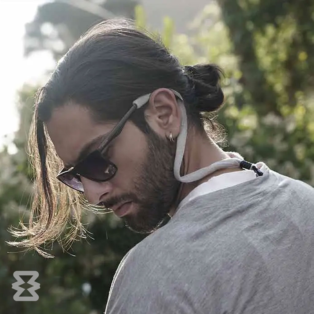 بند عینک ایگل سی مدل کتان ساده طوسی روشن