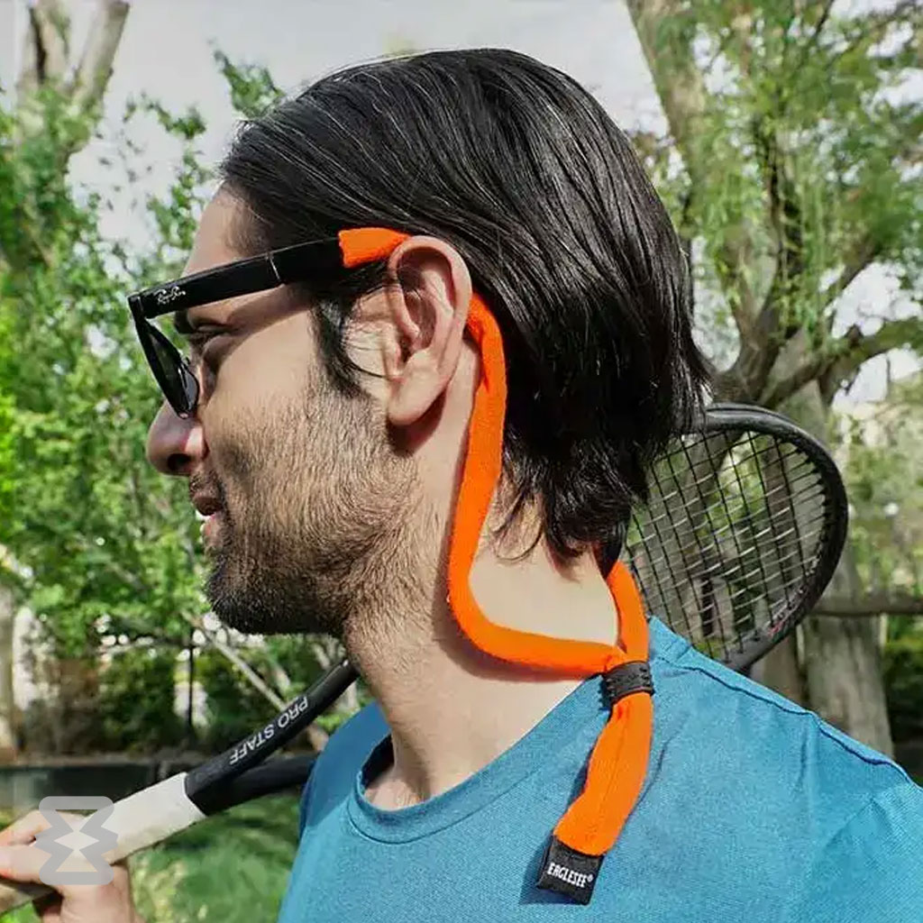 بند عینک ایگل سی مدل کتان ساده نارنجی