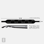 بند عینک ایگل سی مدل پهن طوسی تیره