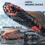 کفش آبی زنانه Plankzone مدل Reghez رنگ مشکی نارنجی