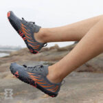 کفش آبی مردانه Plankzone مدل Deep Ocean رنگ طوسی نارنجی