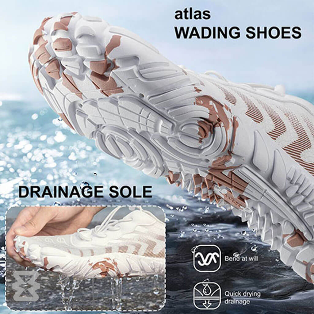 کفش آبی زنانه Plankzone مدل Atlas رنگ سفید قهوه ای