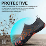 کفش آبی زنانه Plankzone مدل Reghez رنگ مشکی نارنجی