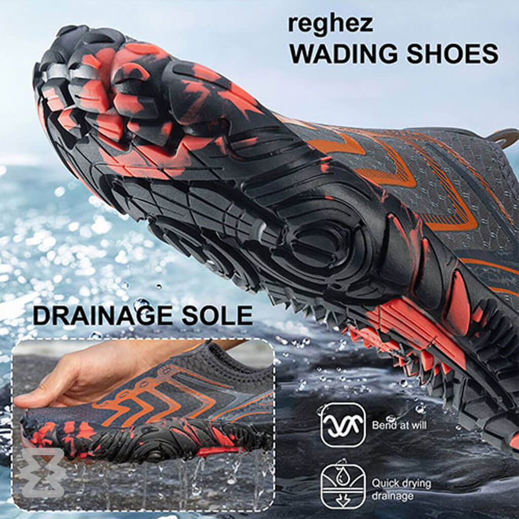 کفش آبی مردانه Plankzone مدل Reghez رنگ مشکی نارنجی