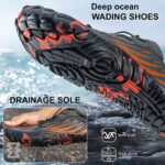 کفش آبی مردانه Plankzone مدل Deep Ocean رنگ طوسی نارنجی