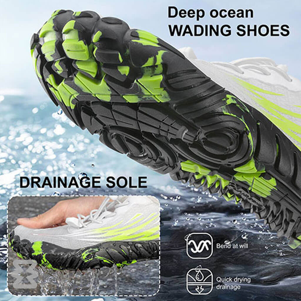 کفش آبی زنانه Plankzone مدل Deep Ocean رنگ سفید سبز