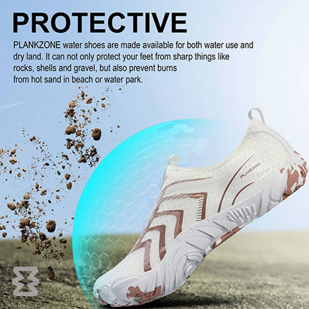 کفش آبی زنانه Plankzone مدل Reghez رنگ سفید قهوه ای