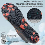 کفش آبی زنانه Plankzone مدل Reghez رنگ مشکی نارنجی